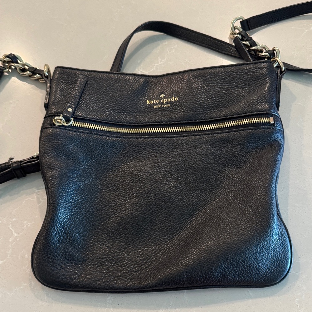 kate spade Black Leather Crossbody Bag